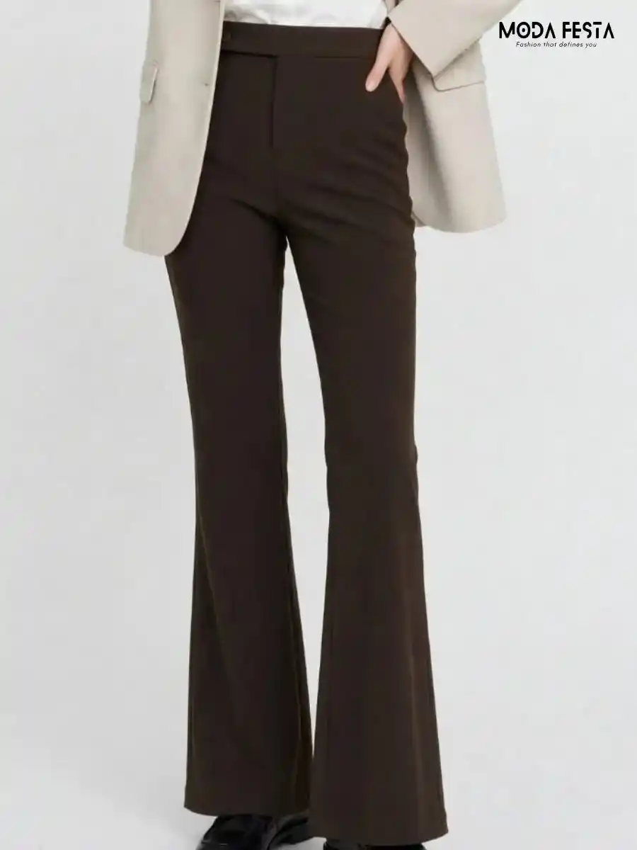 ModaFesta -dark-brown-flare-trousers