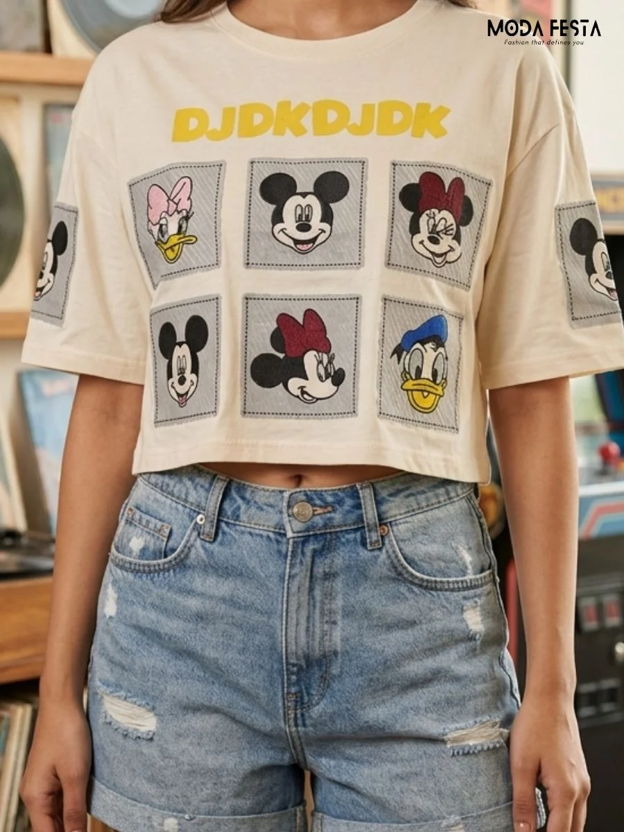 ModaFesta -disney-character-crop-tee