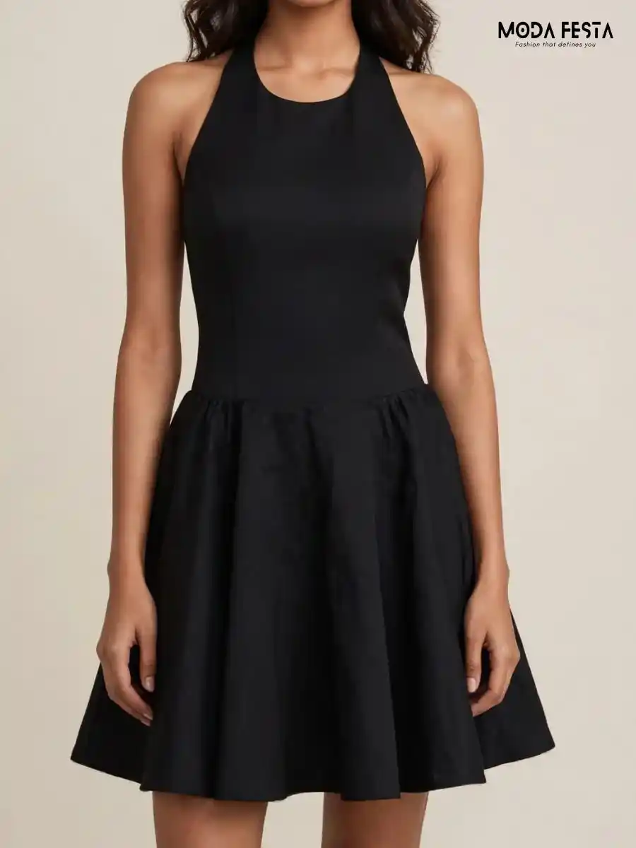 ModaFesta -halter-neck-flare-dress