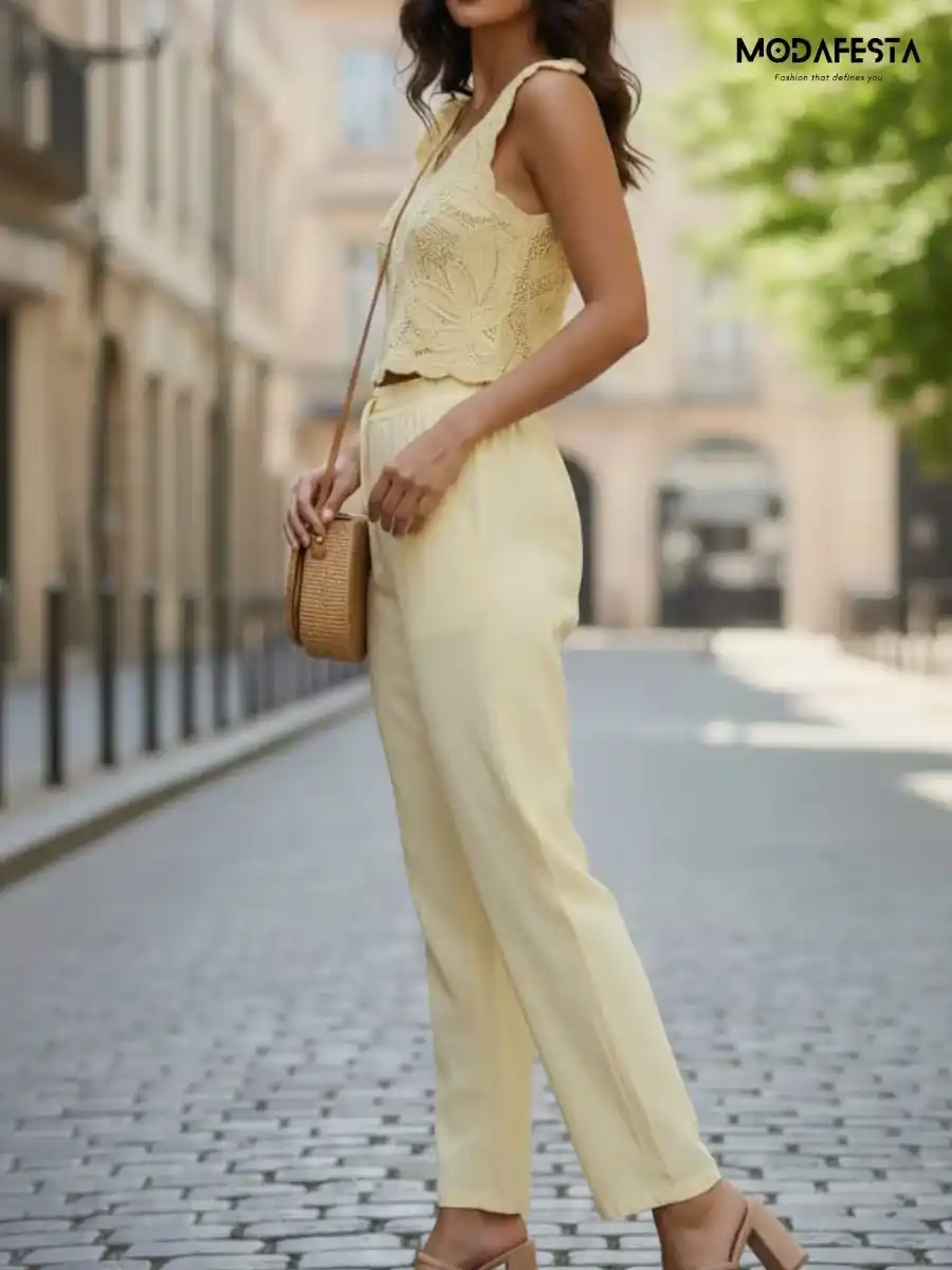 ModaFesta -classy-one-shoulder-style-coord-set-yellow