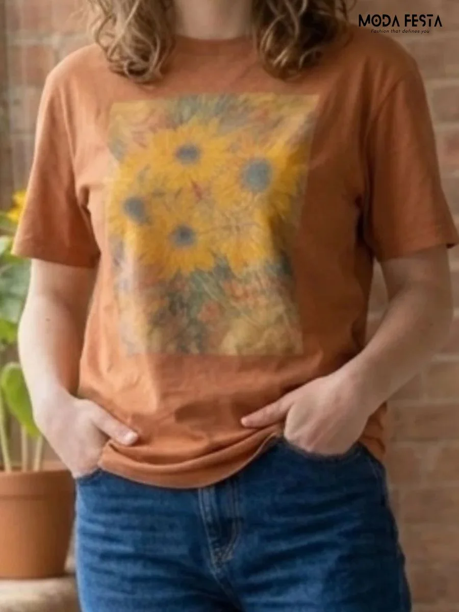 Van Gogh Sunflowers Graphic T-Shirt