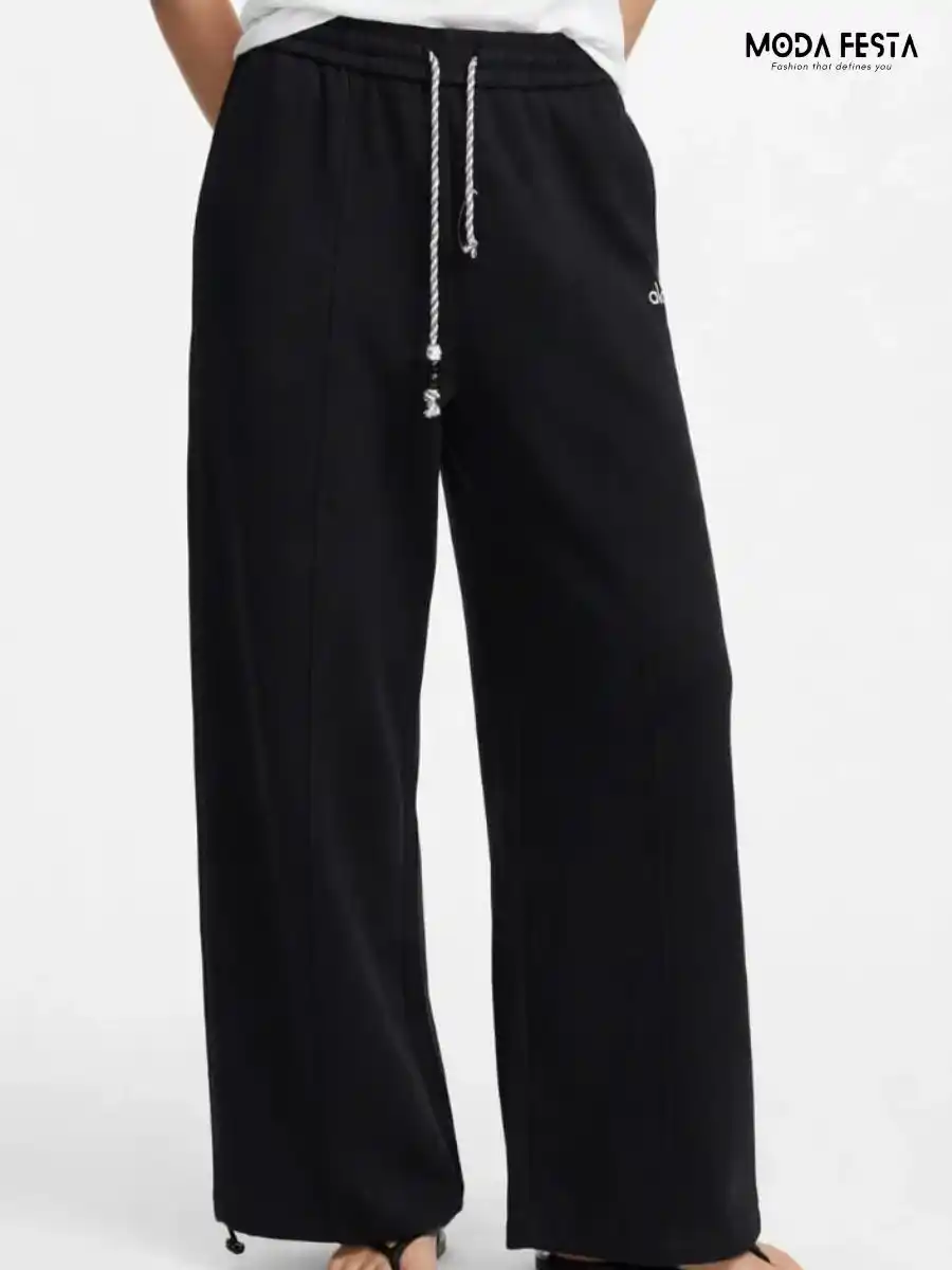 ModaFesta -black-drawstring-joggers