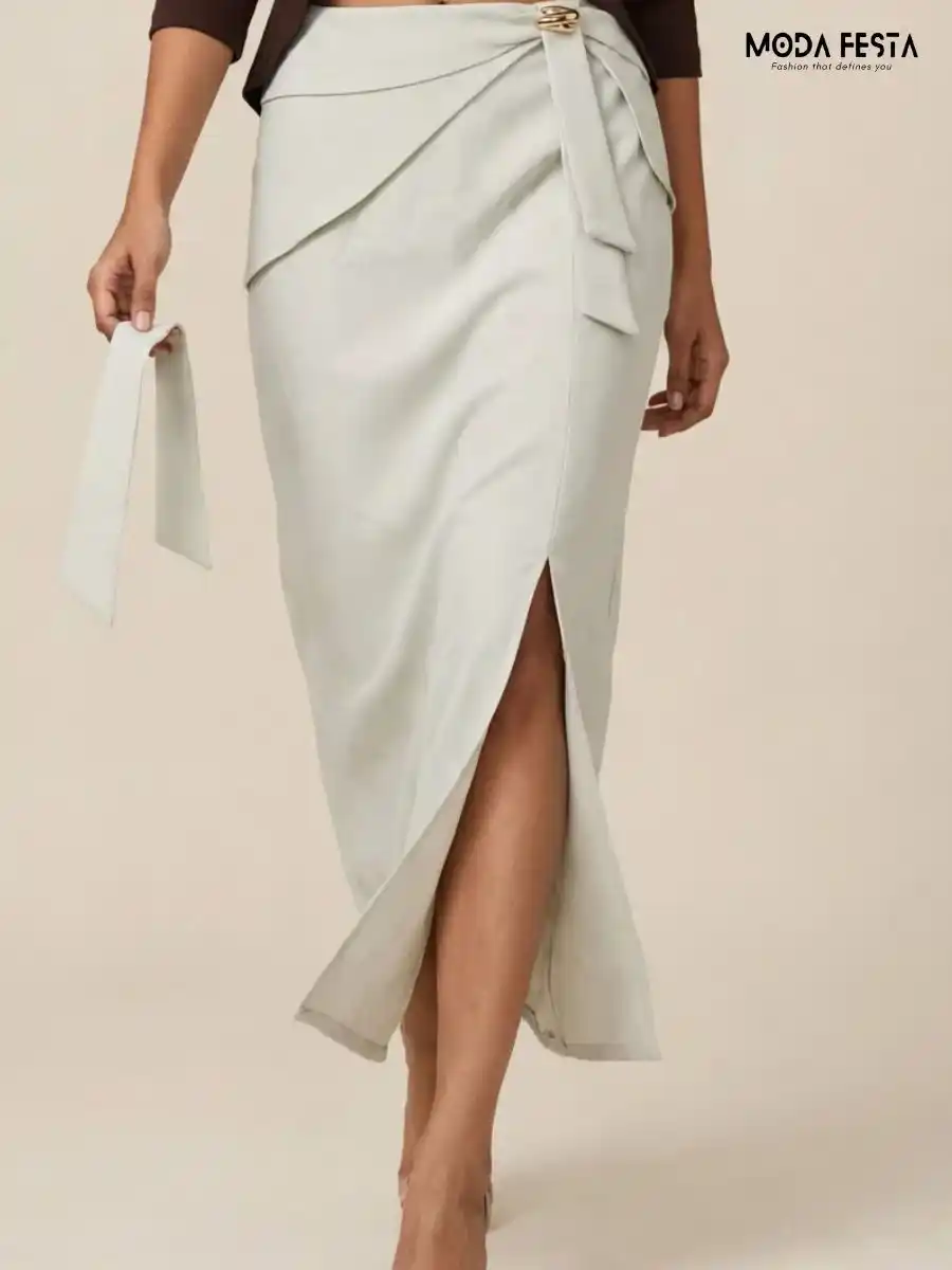 ModaFesta -elegant-front-slit-midi-skirt-with-tie-up-waist