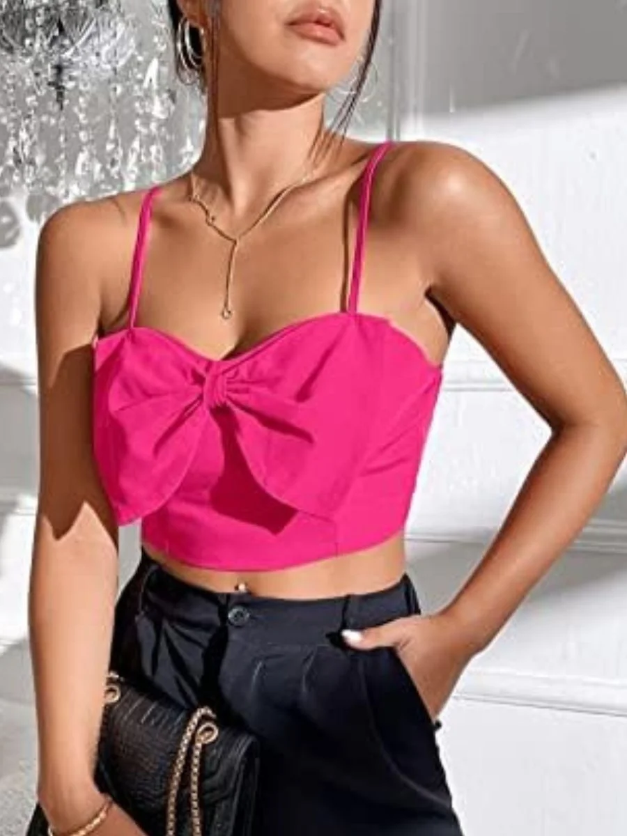 ModaFesta - spaghetti-strap-party-top-pink