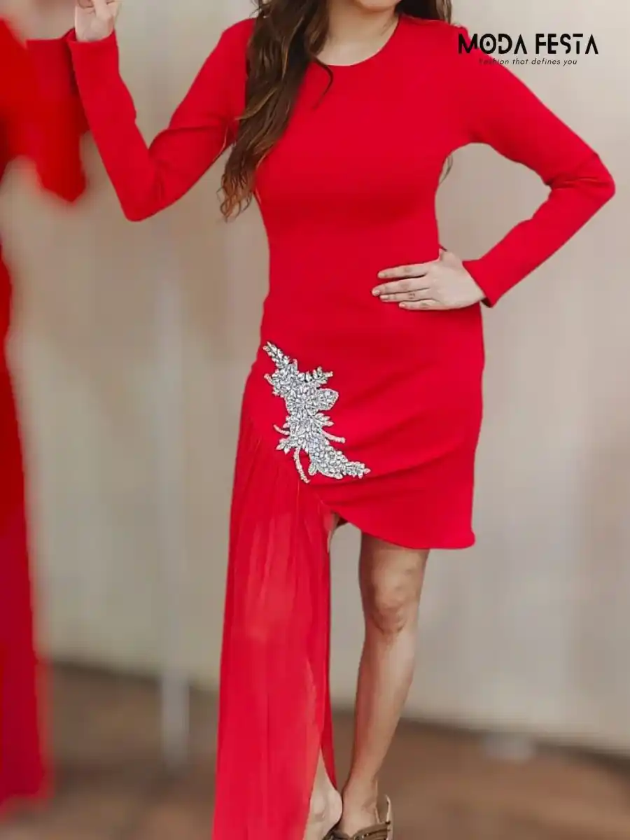 Elegant Rhinestone Dress