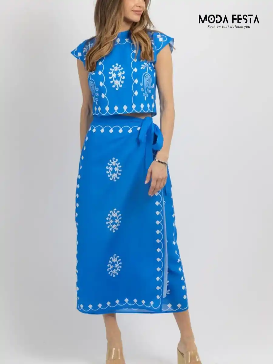 Linen Ethnic Print Coord-Set