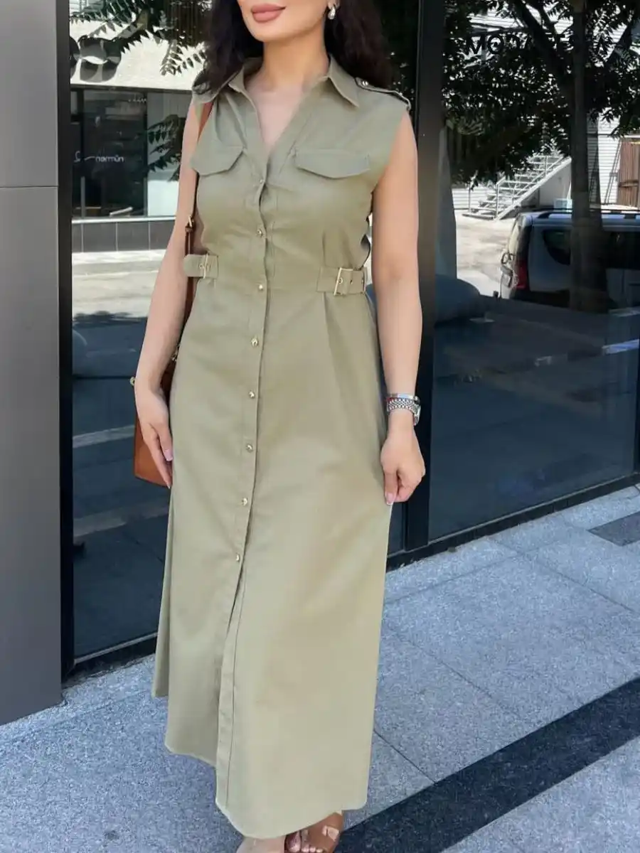 Elegant Linen Blend Dress