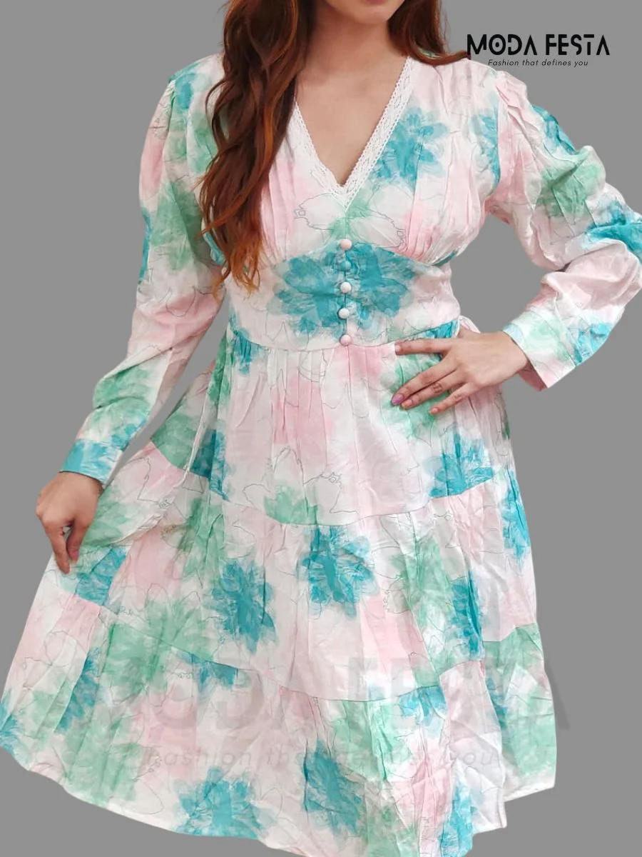 Floral Printed Midi Dress