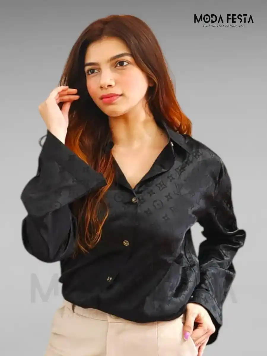 Black Satin Shirt