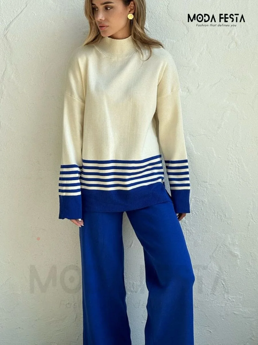 ModaFesta - stripe-knitted-coord-set-blue